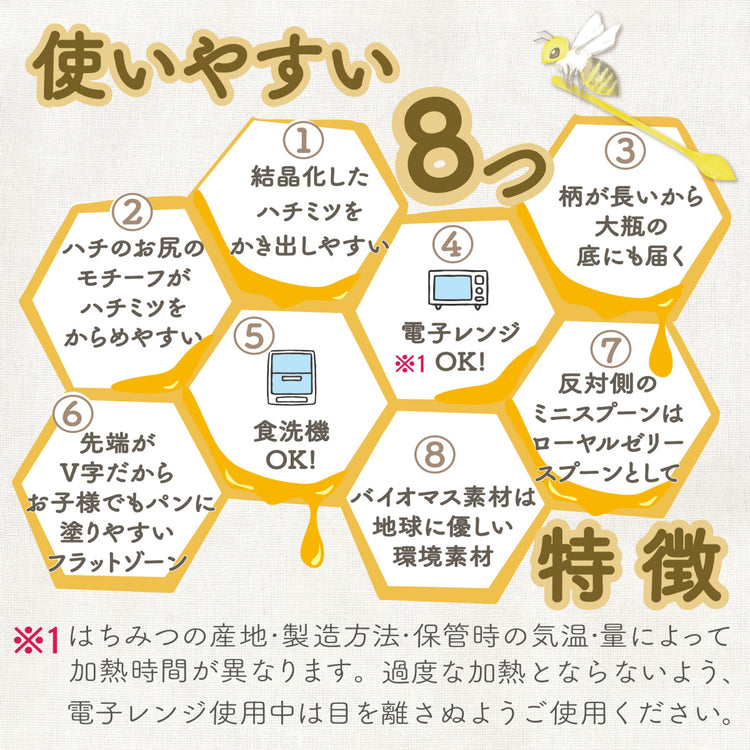 世界で一番使いやすい はちみつスプーン 送料¥250(4個まで) 蜂蜜 ハニーディッパー