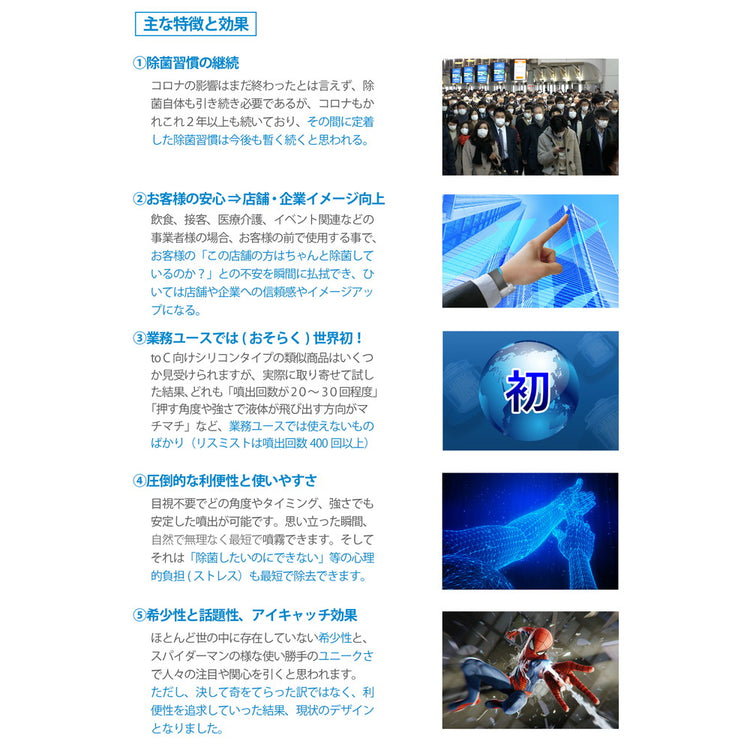 リストミスト 送料¥250(1個まで) 2個以上は送料無料 テレビ朝日「じゅん散歩」で紹介されました!