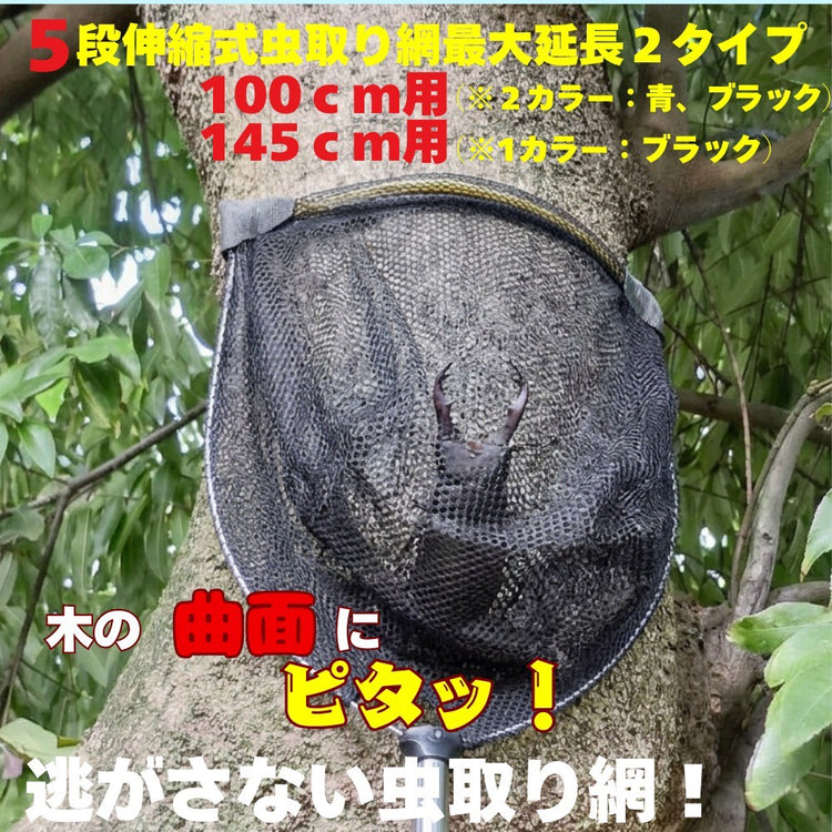 虫取りかんたん！らくらく昆虫捕獲｜夏休み 木に密着する捕虫網 たも カブトムシ・クワガタ・川底の生き物も逃がさない