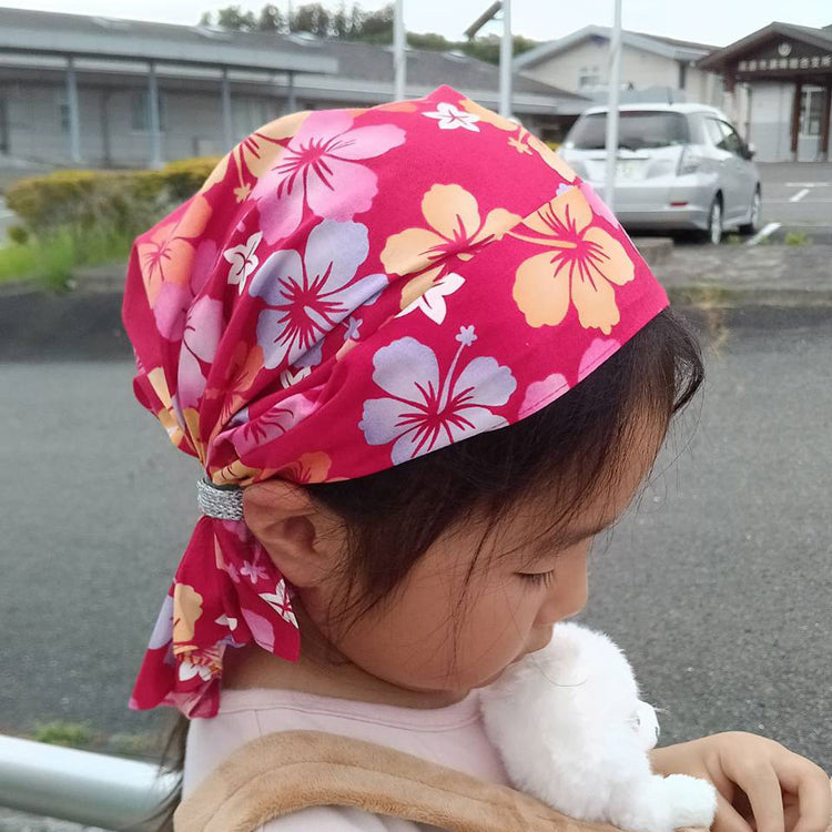 フレアーキャップ （サッとかぶれる帽子）バンダナ柄 コットン 和柄 和風 アウトドア 医療用帽子 ターバンキャップ 送料￥250(1個まで)