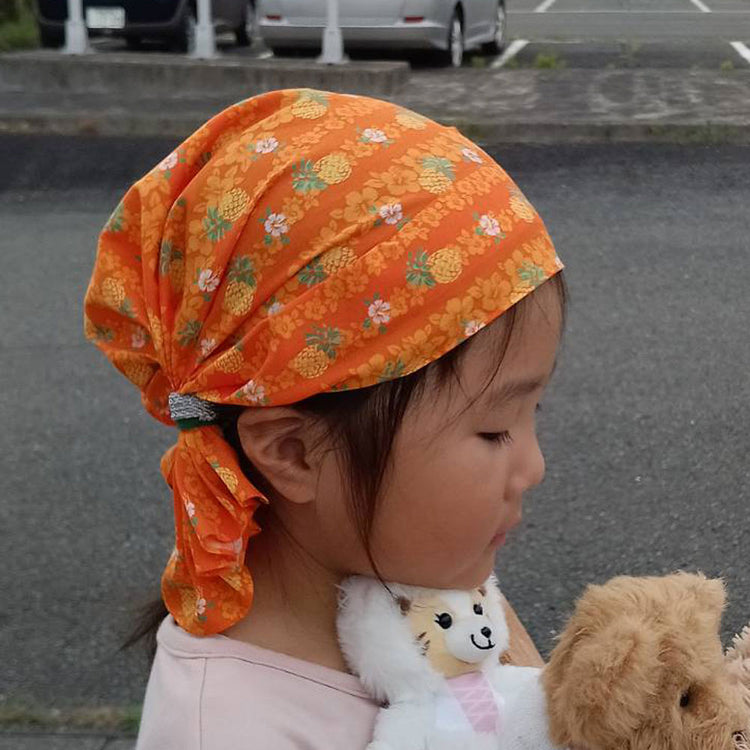 フレアーキャップ （サッとかぶれる帽子）バンダナ柄 コットン 和柄 和風 アウトドア 医療用帽子 ターバンキャップ 送料￥250(1個まで)