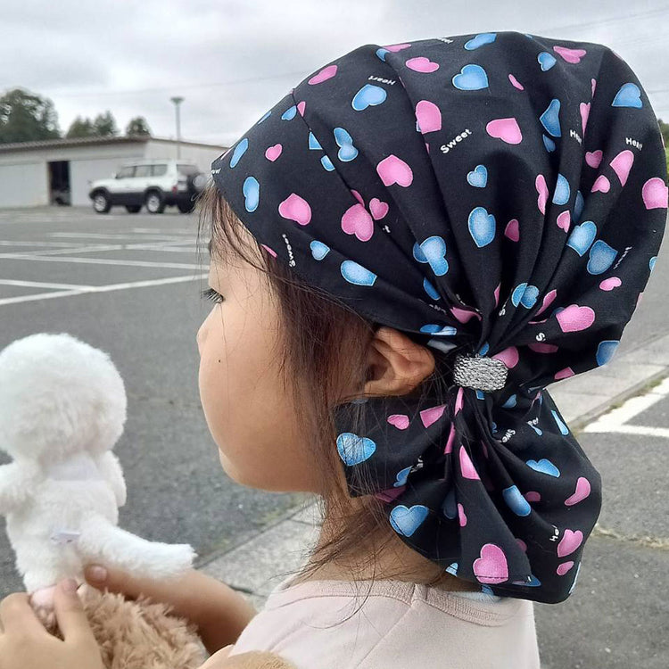 フレアーキャップ （サッとかぶれる帽子）バンダナ柄 コットン 和柄 和風 アウトドア 医療用帽子 ターバンキャップ 送料￥250(1個まで)