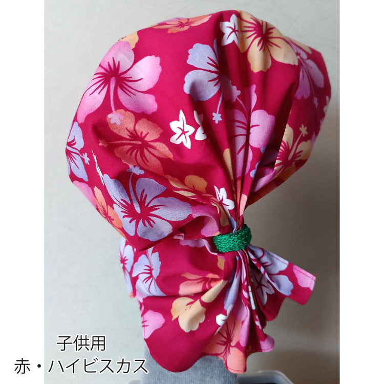 フレアーキャップ （サッとかぶれる帽子）バンダナ柄 コットン 和柄 和風 アウトドア 医療用帽子 ターバンキャップ 送料￥250(1個まで)